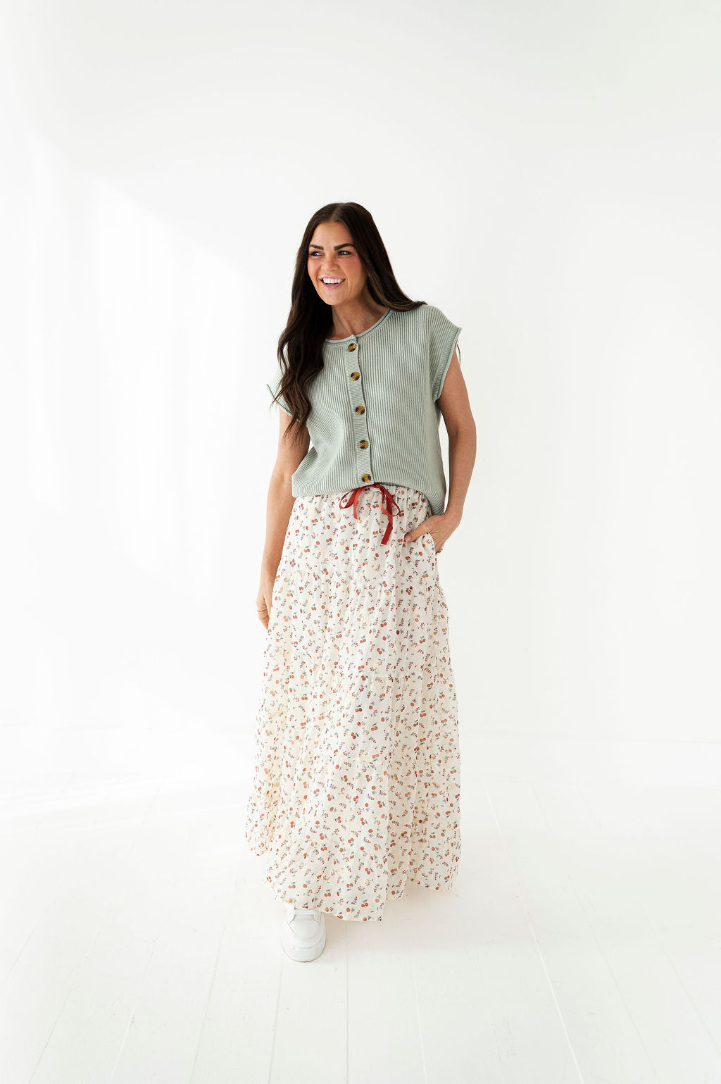 Cerise Tiered Skirt