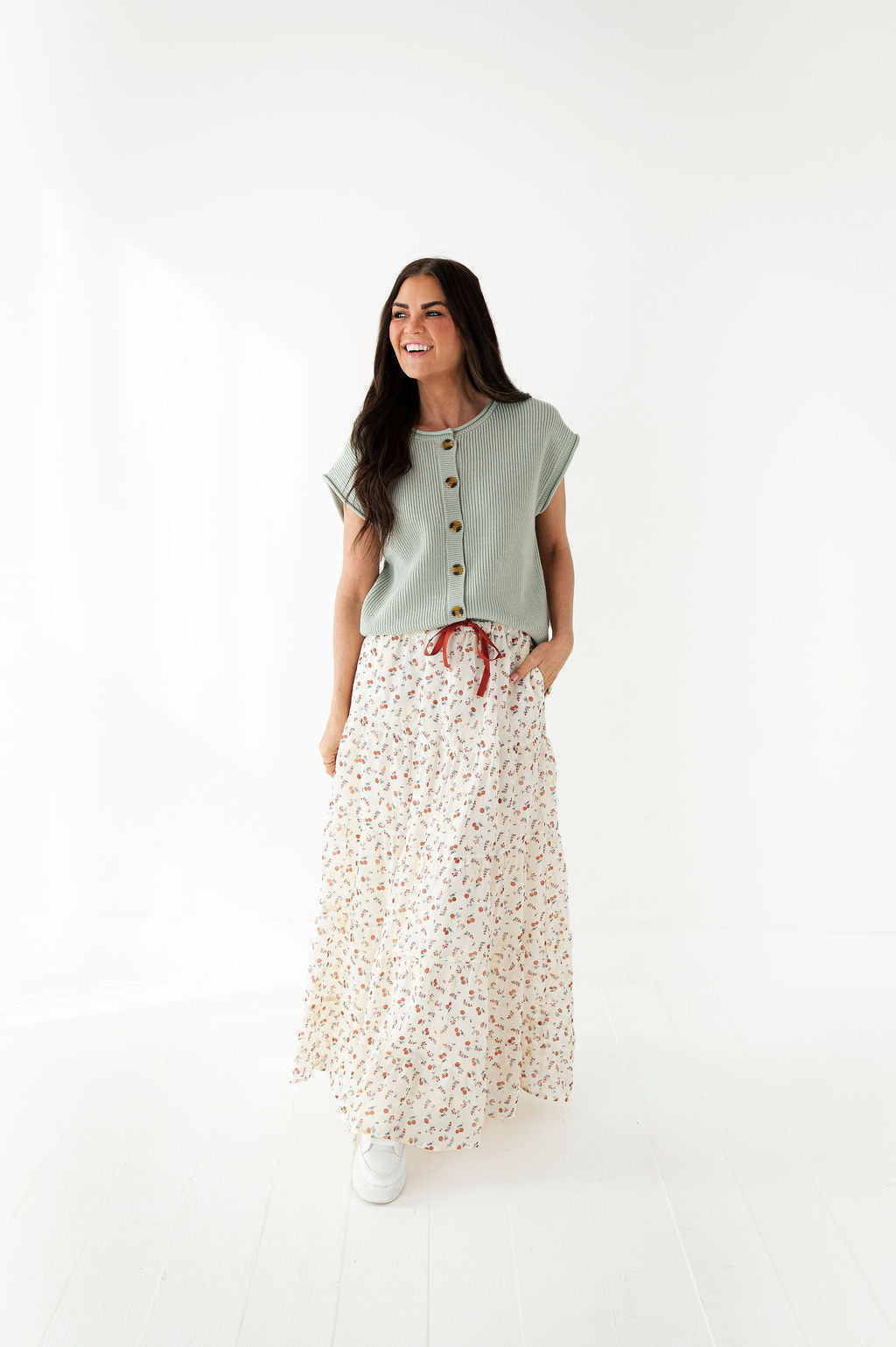 Cerise Tiered Skirt