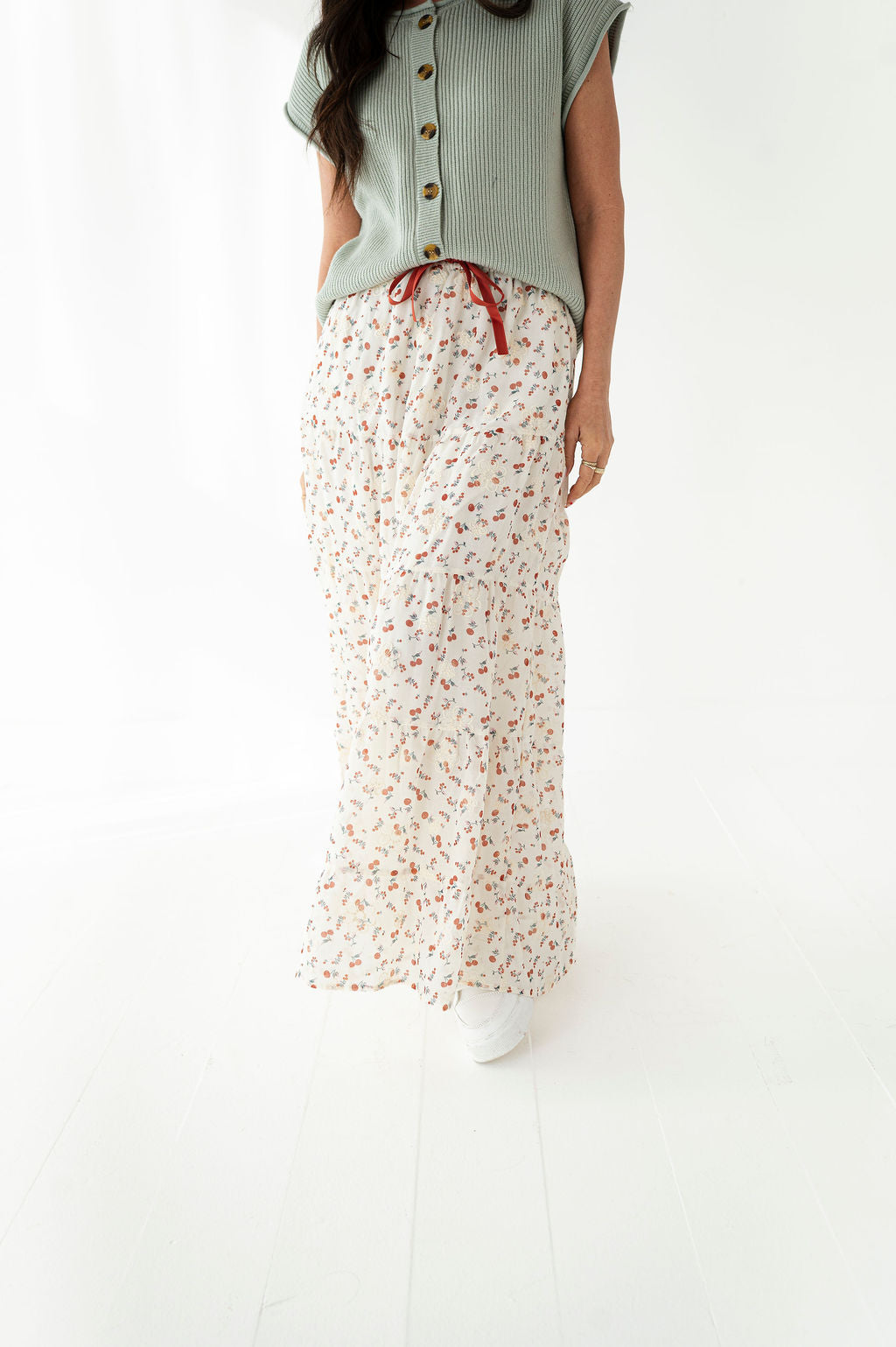 Cerise Tiered Skirt