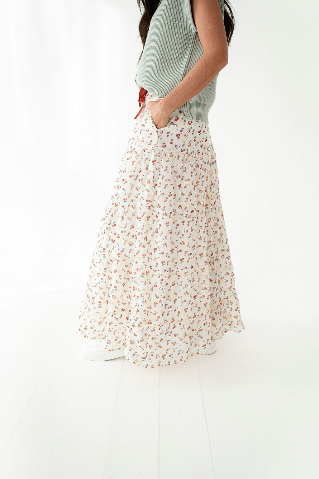 Cerise Tiered Skirt
