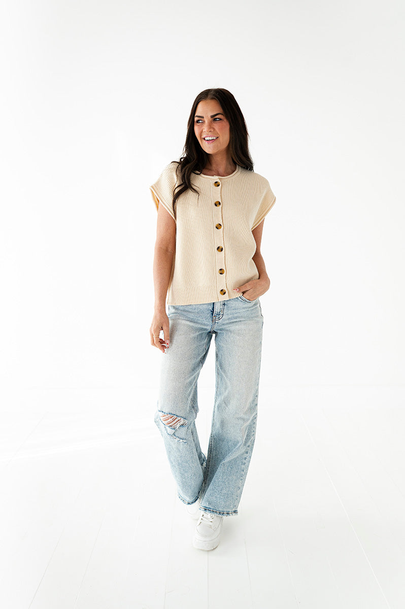 Oakley Knit Top in Ivory