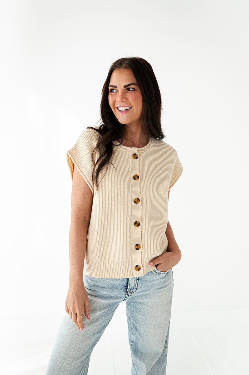 Oakley Knit Top in Ivory