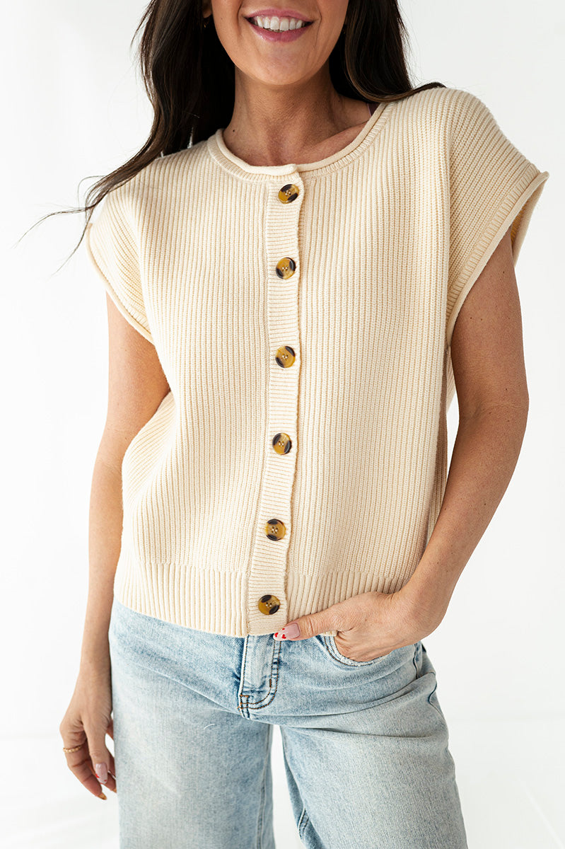 Oakley Knit Top in Ivory