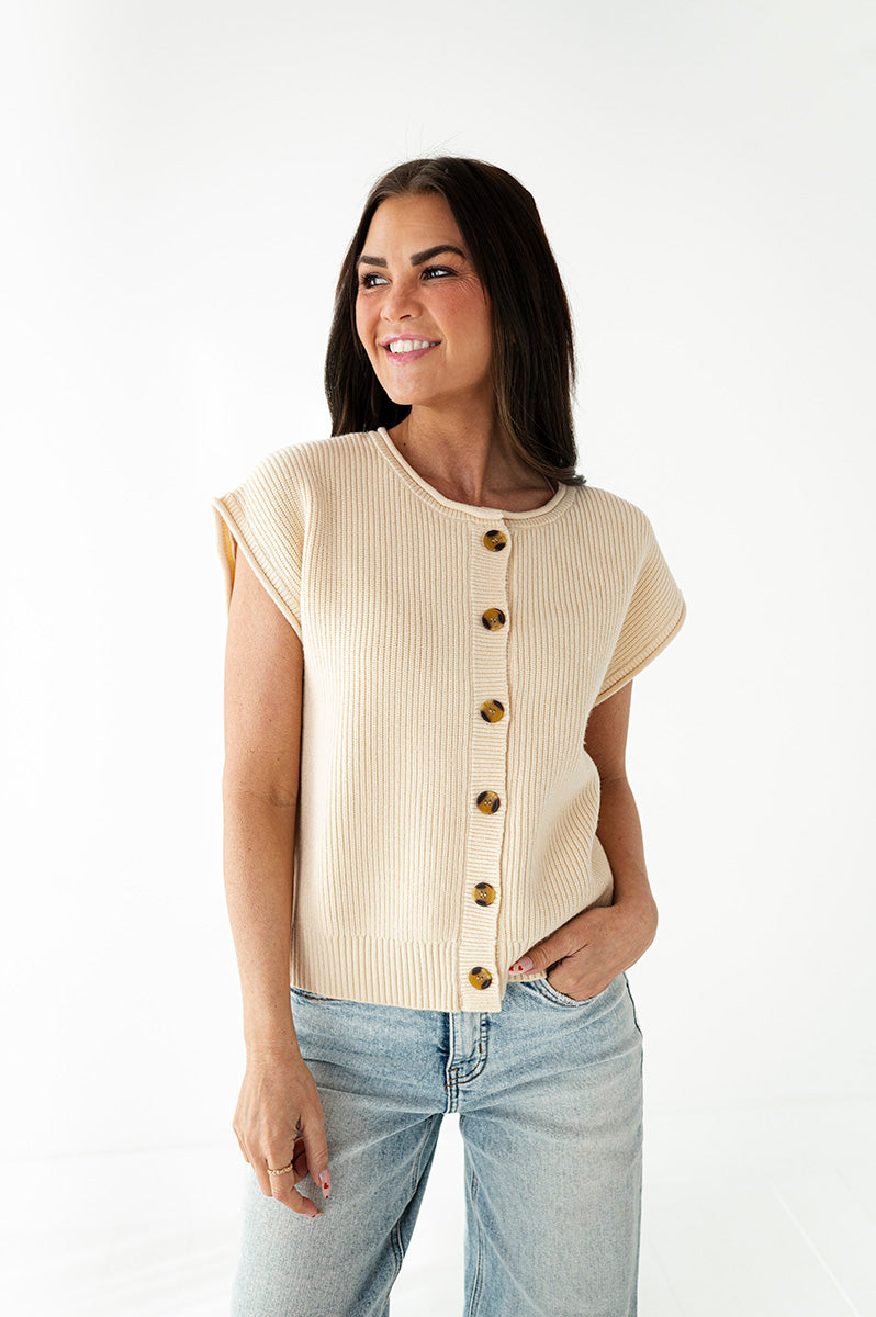 Oakley Knit Top in Ivory