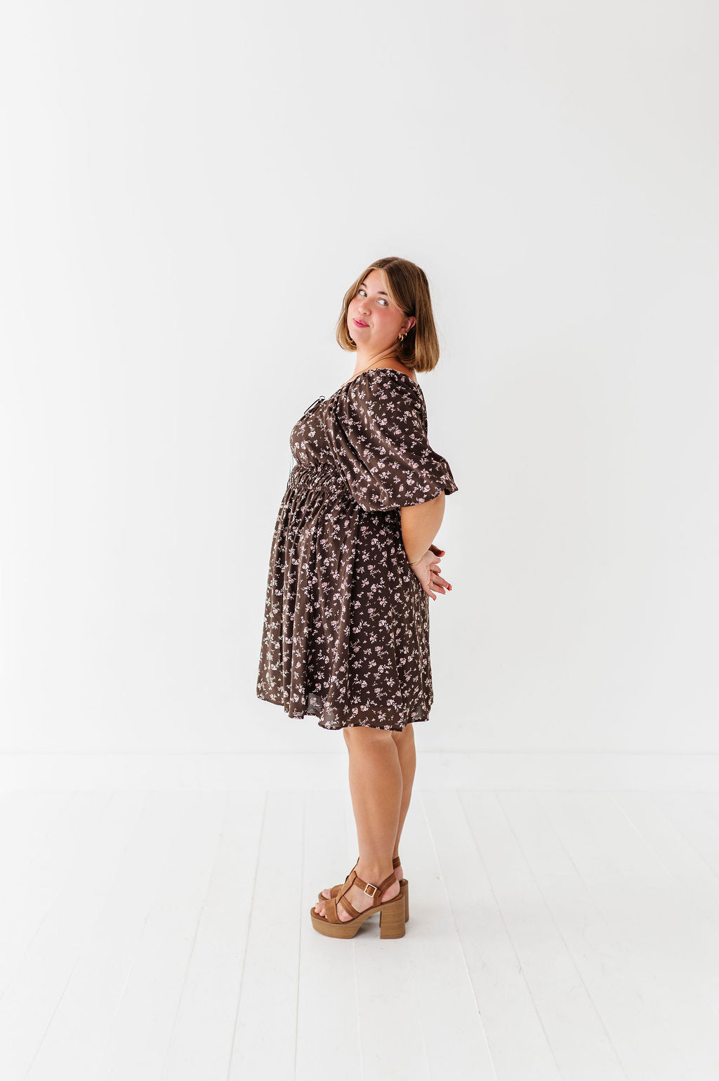 Gianna Dress in Brown