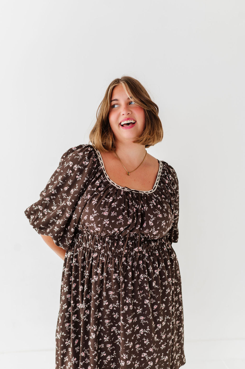 Gianna Dress in Brown