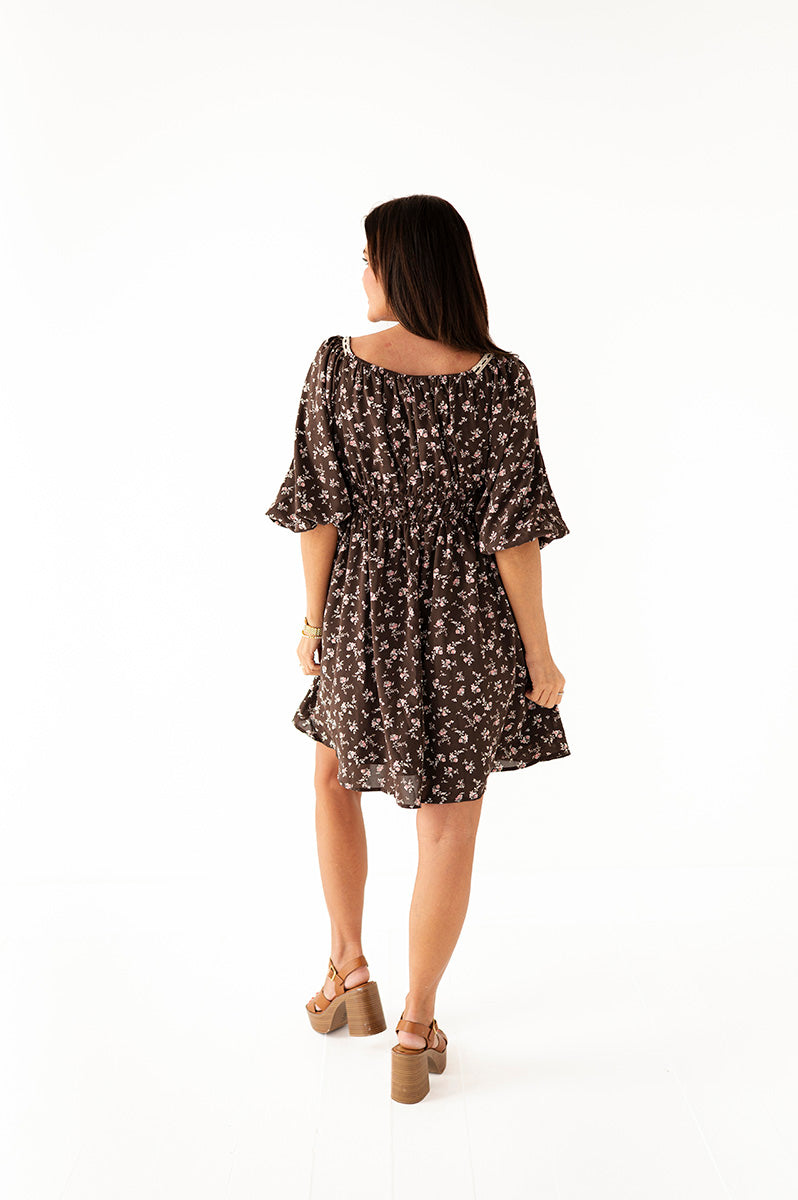 Gianna Dress in Brown