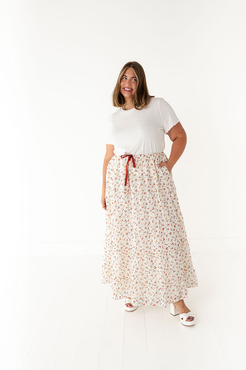 Cerise Tiered Skirt