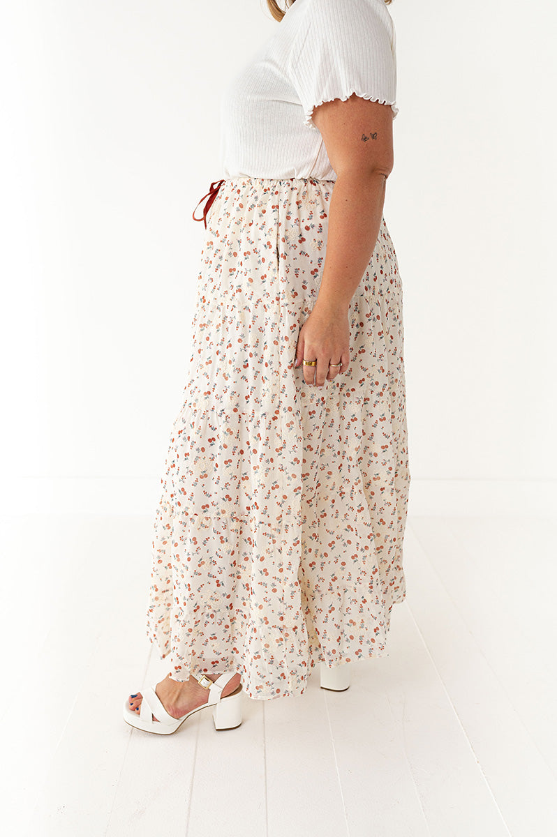Cerise Tiered Skirt