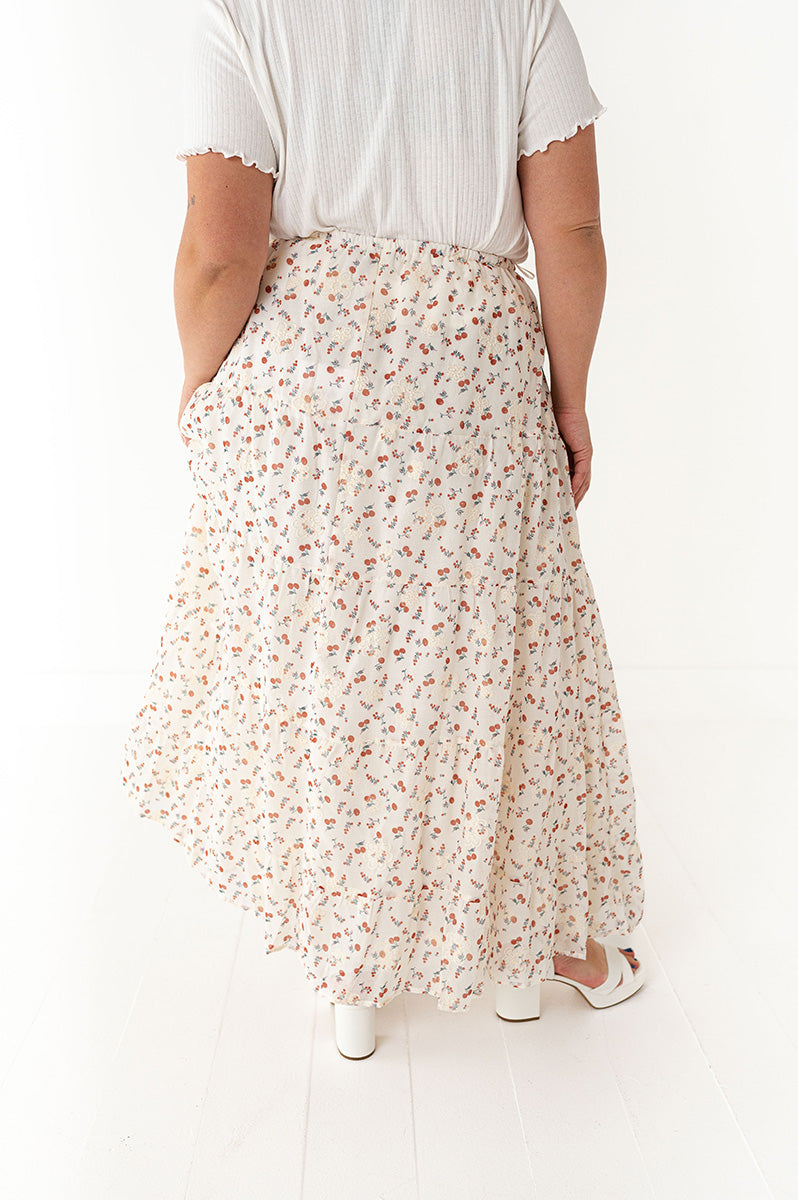Cerise Tiered Skirt