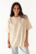 Felix Oversized Tee in Light Taupe