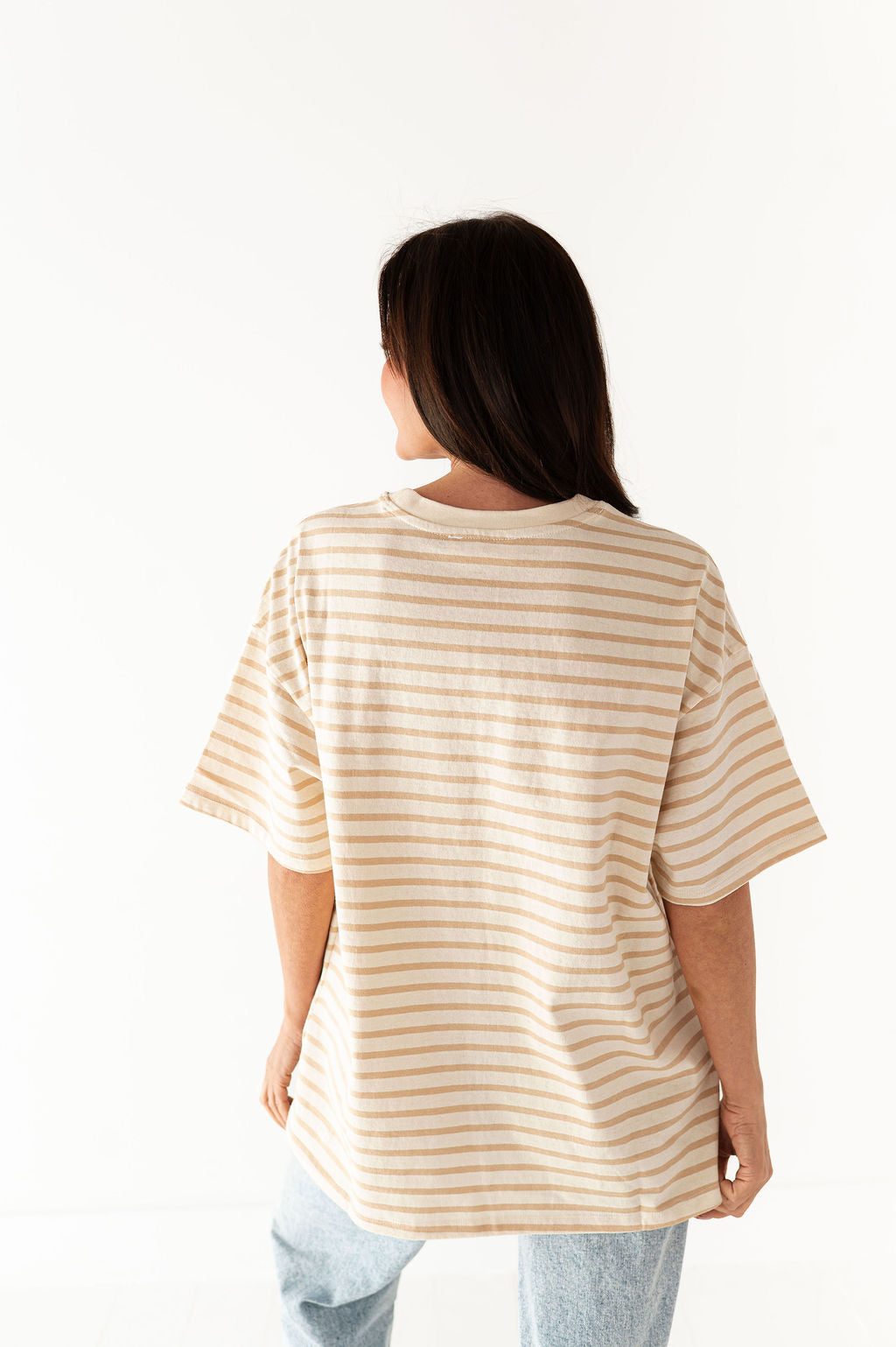 Felix Oversized Tee in Light Taupe
