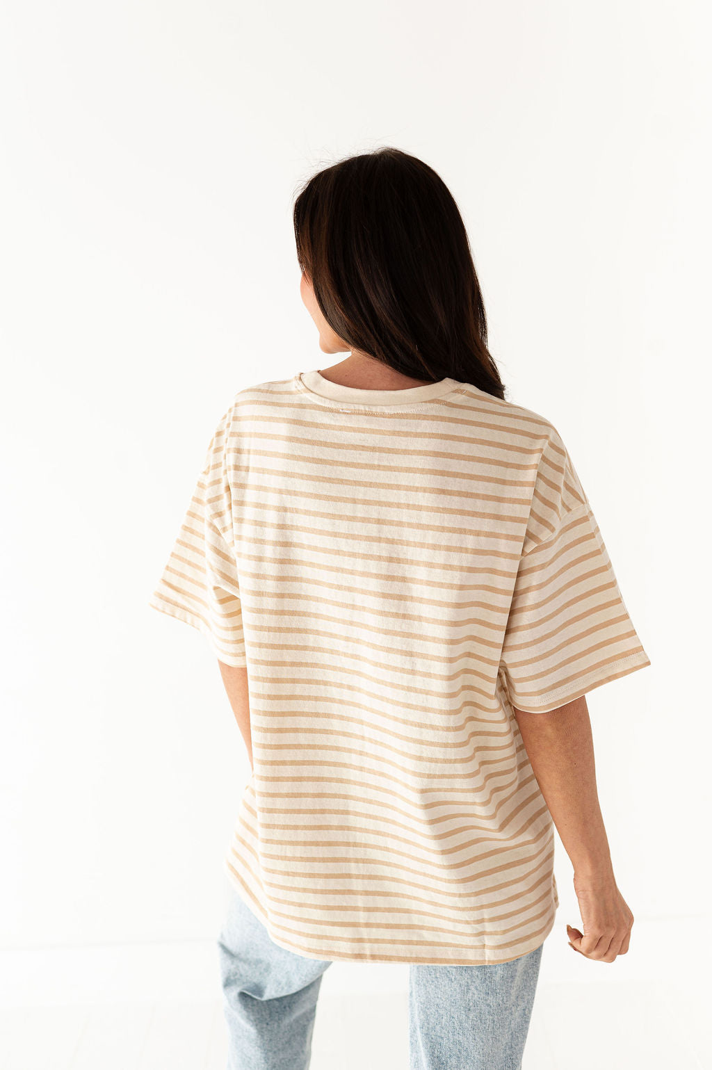 Felix Oversized Tee in Light Taupe