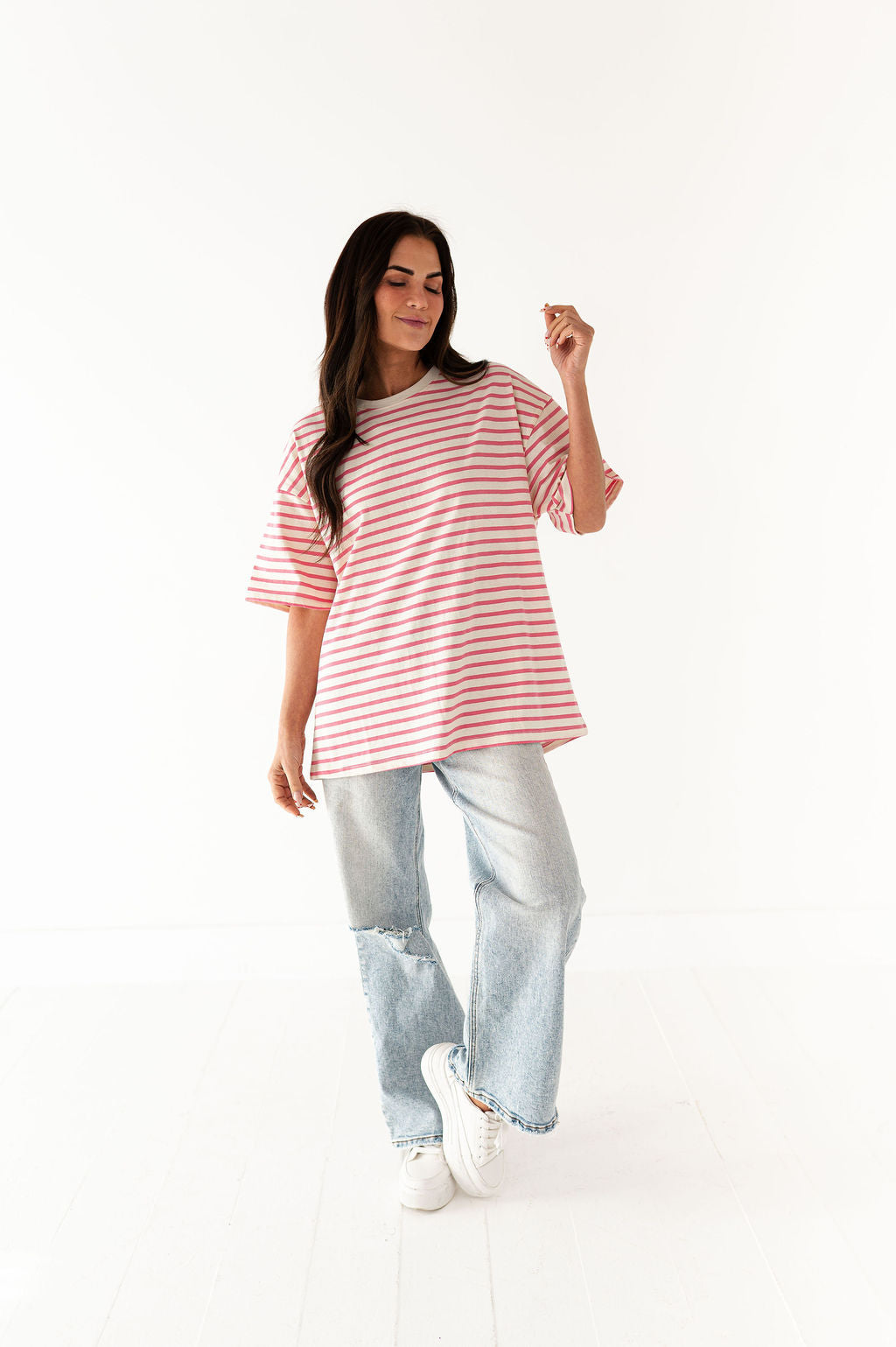 Felix Oversized Tee in Pink