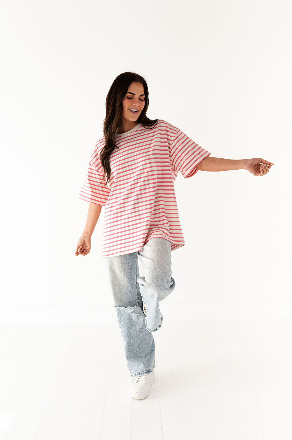 Felix Oversized Tee in Pink