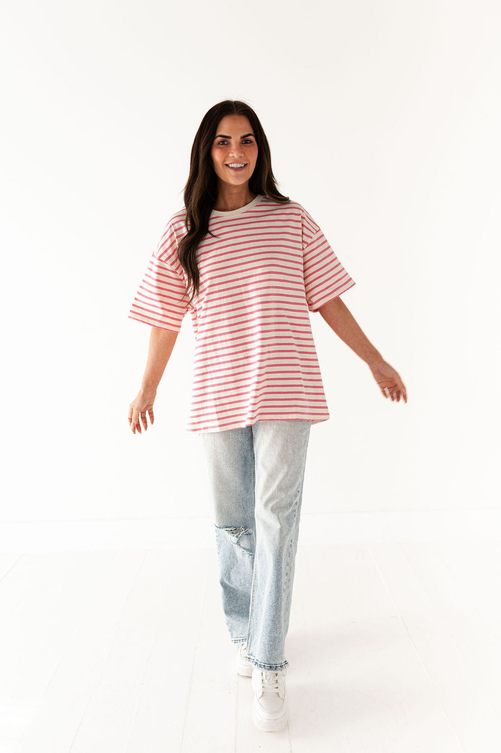Felix Oversized Tee in Pink