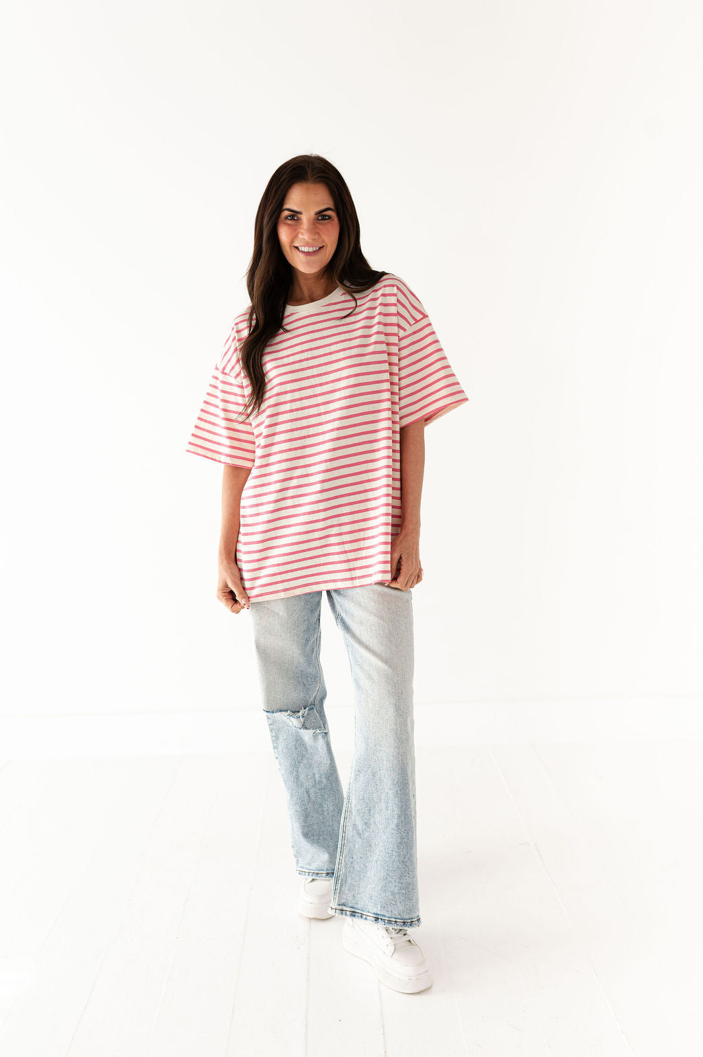 Felix Oversized Tee in Pink