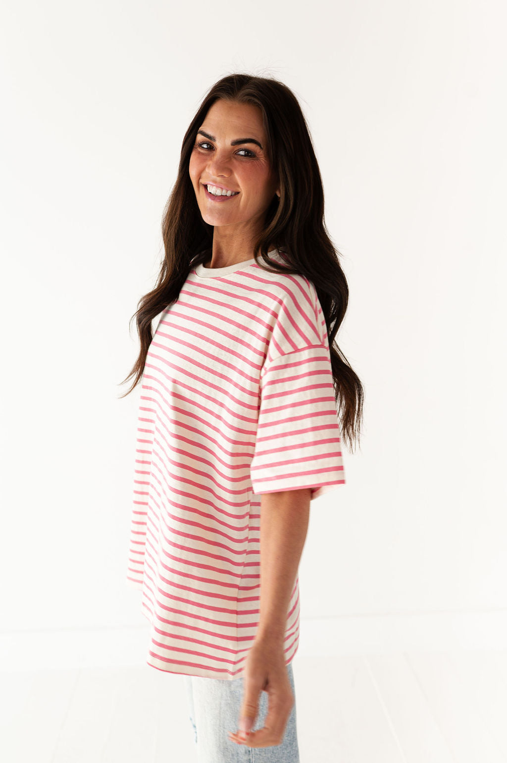Felix Oversized Tee in Pink