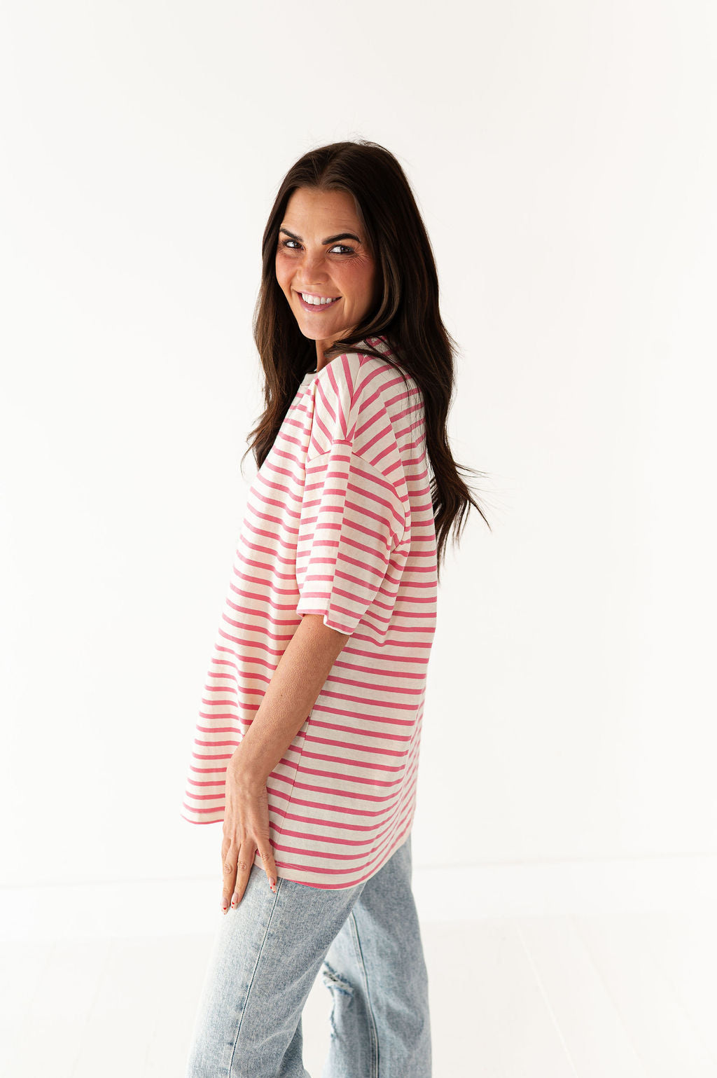 Felix Oversized Tee in Pink
