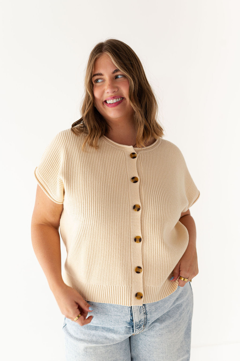 Oakley Knit Top in Ivory