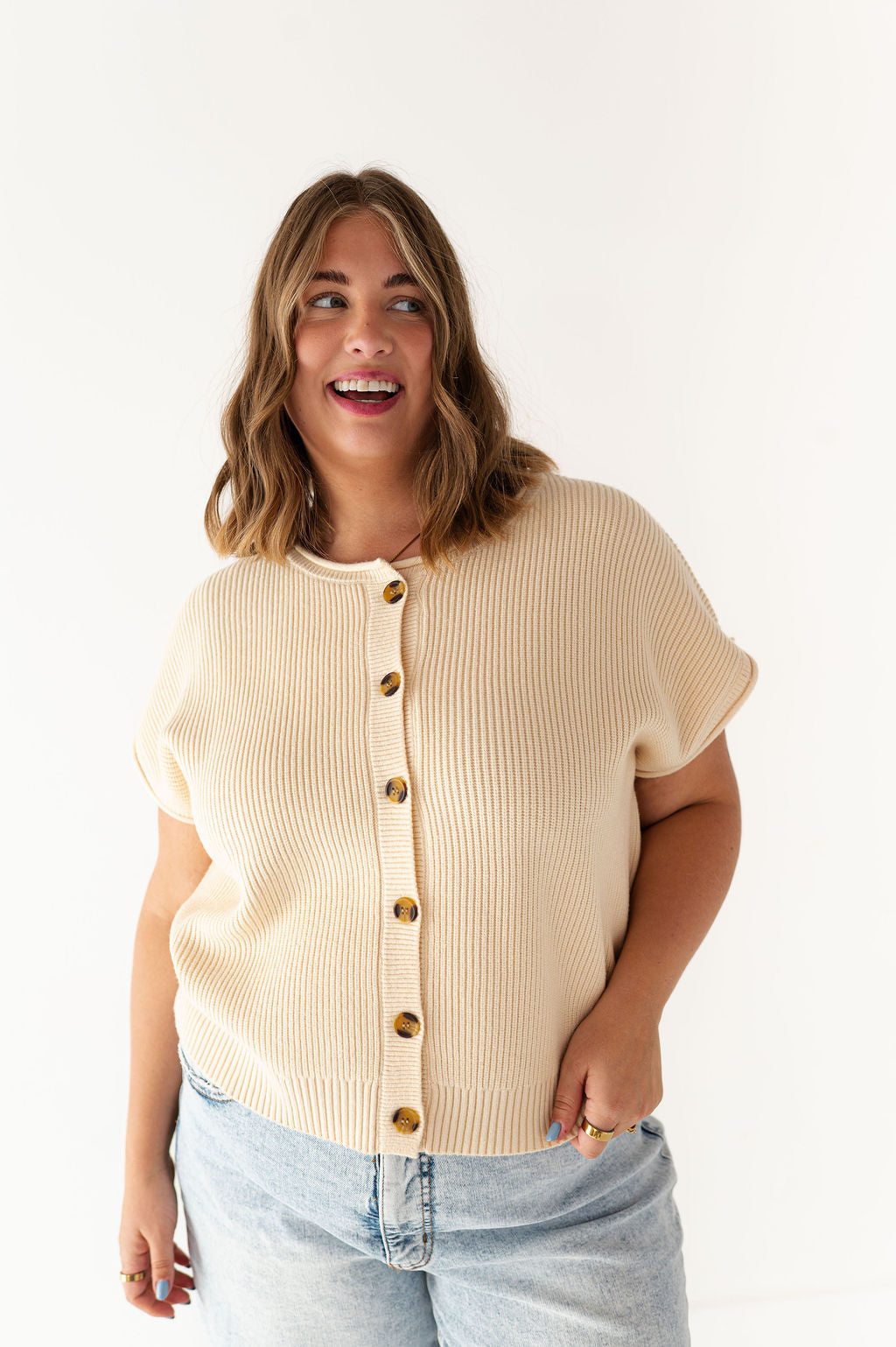 Oakley Knit Top in Ivory