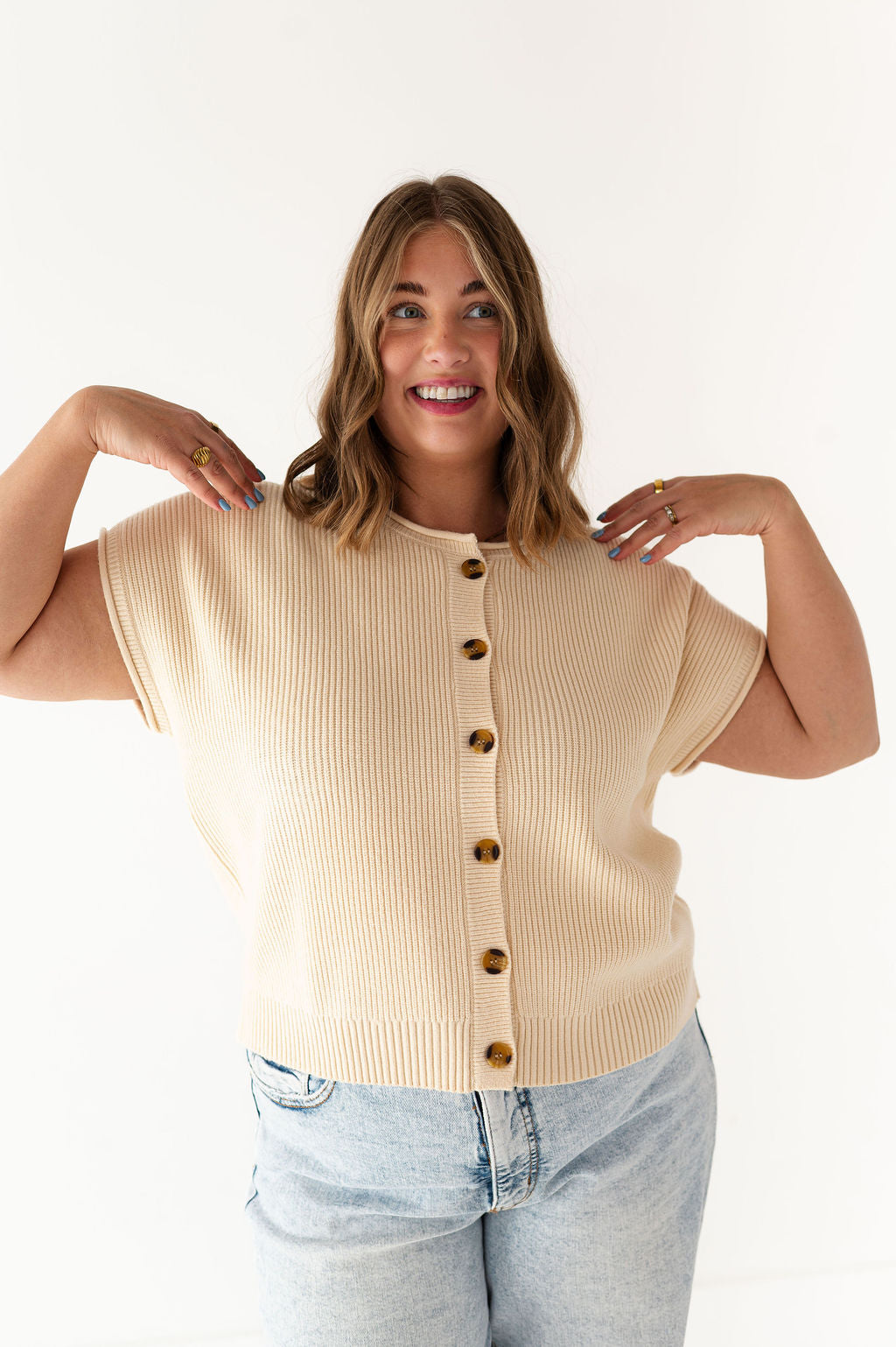 Oakley Knit Top in Ivory
