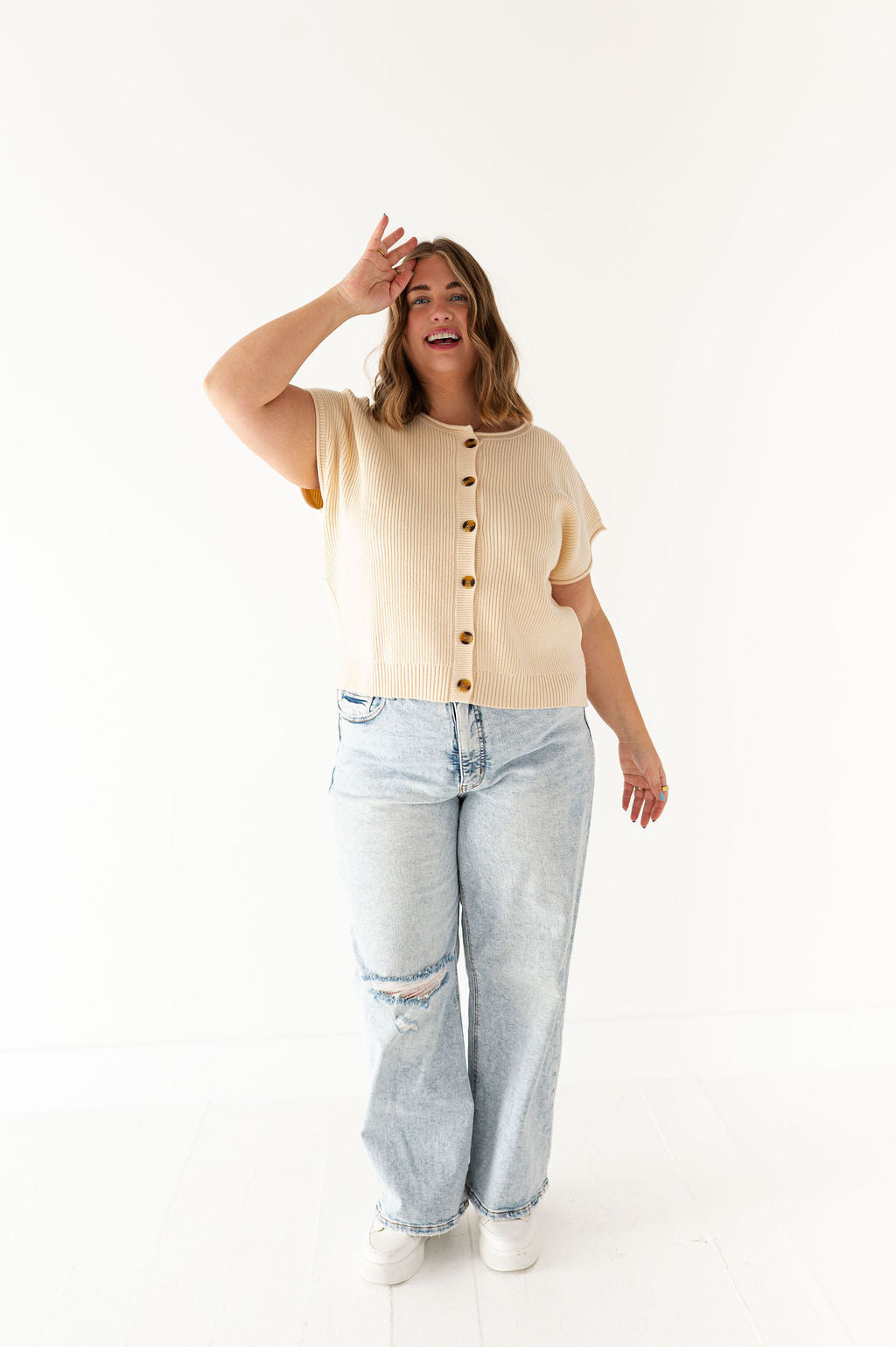 Oakley Knit Top in Ivory
