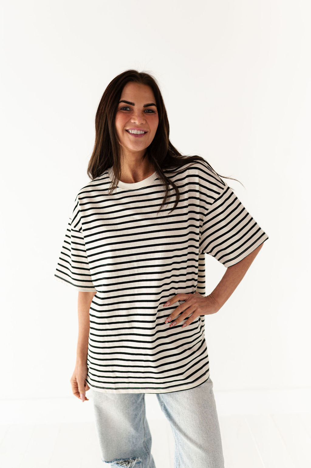 Felix Oversized Tee in Black