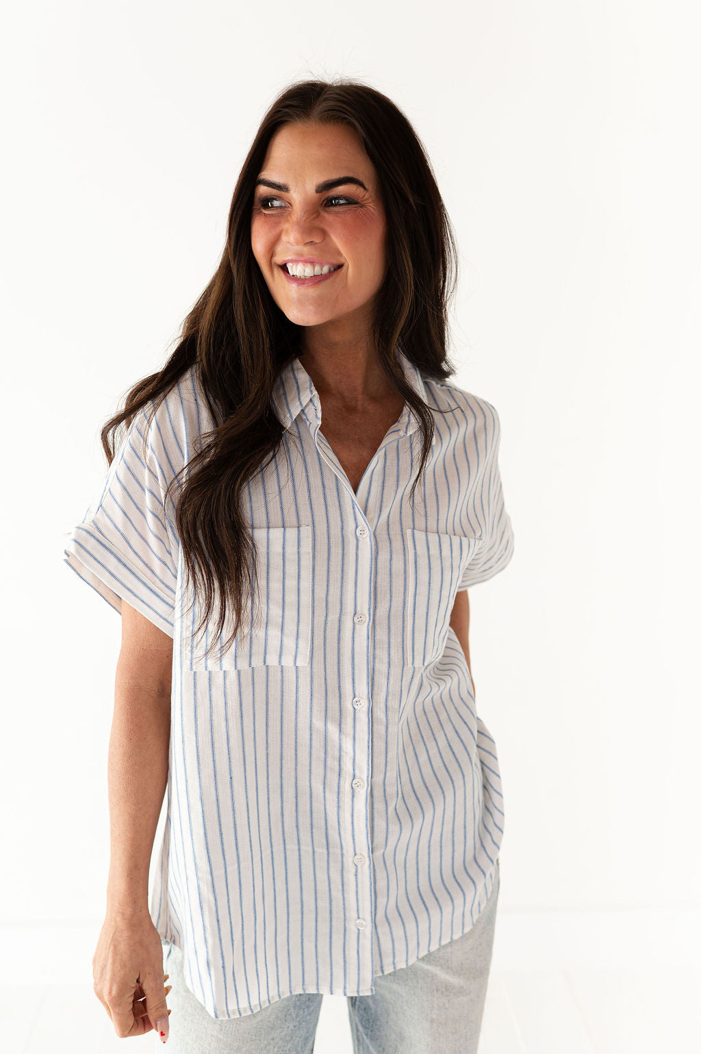 Jonas Button Up in Royal Blue