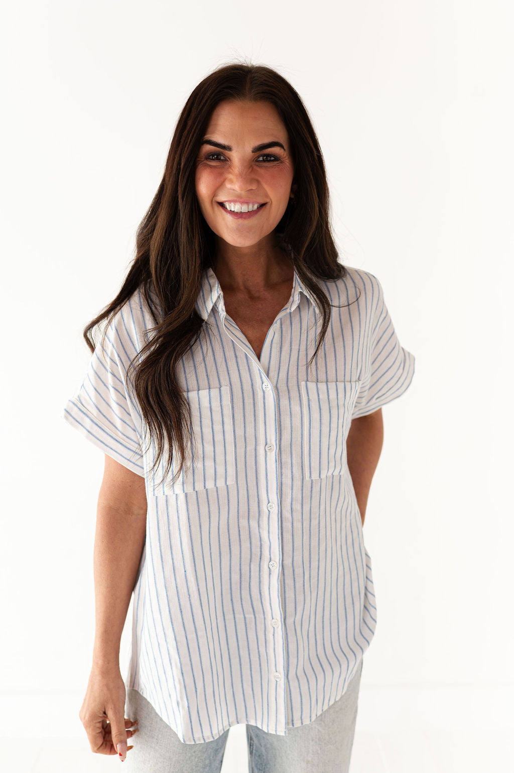 Jonas Button Up in Royal Blue