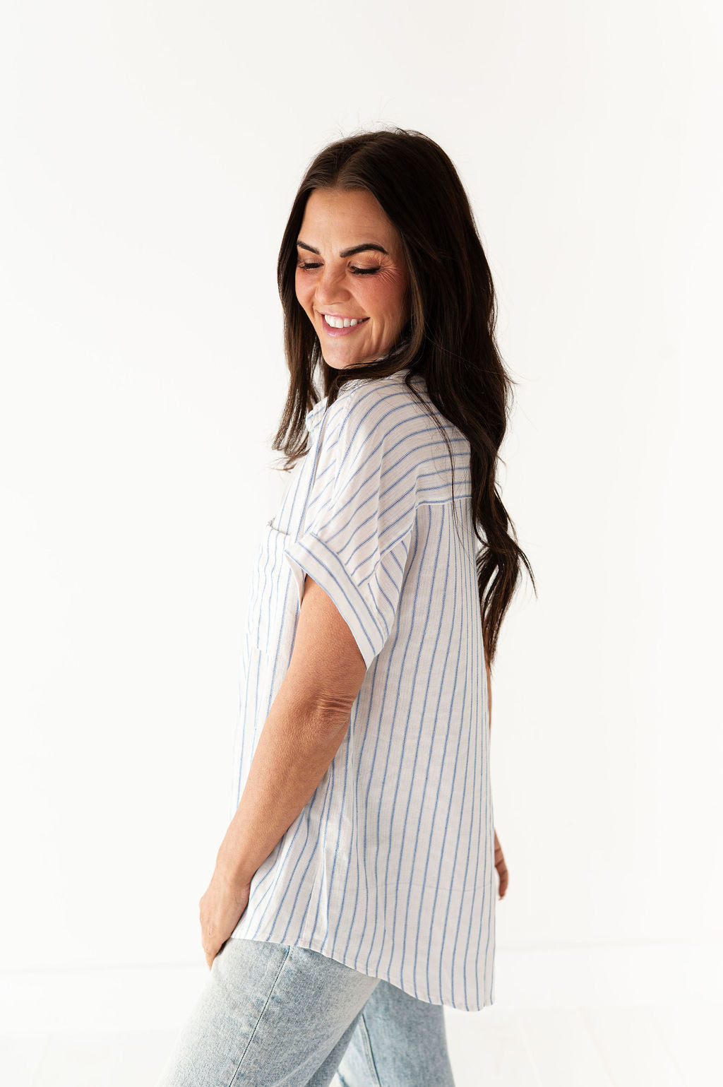 Jonas Button Up in Royal Blue