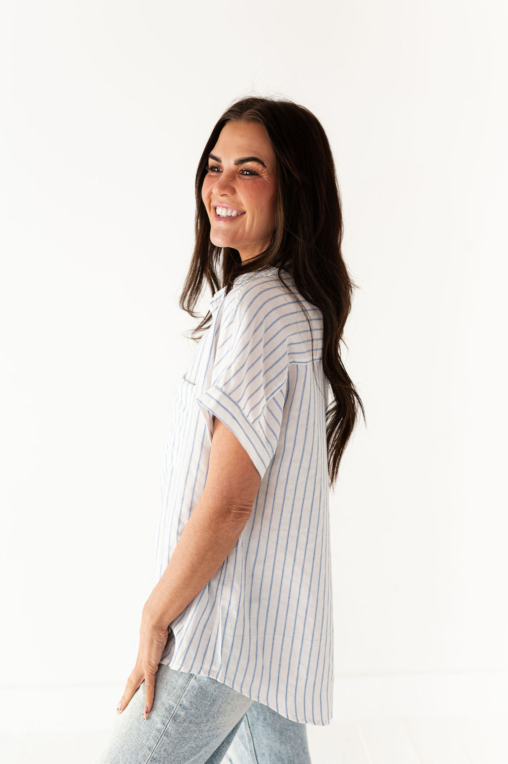 Jonas Button Up in Royal Blue