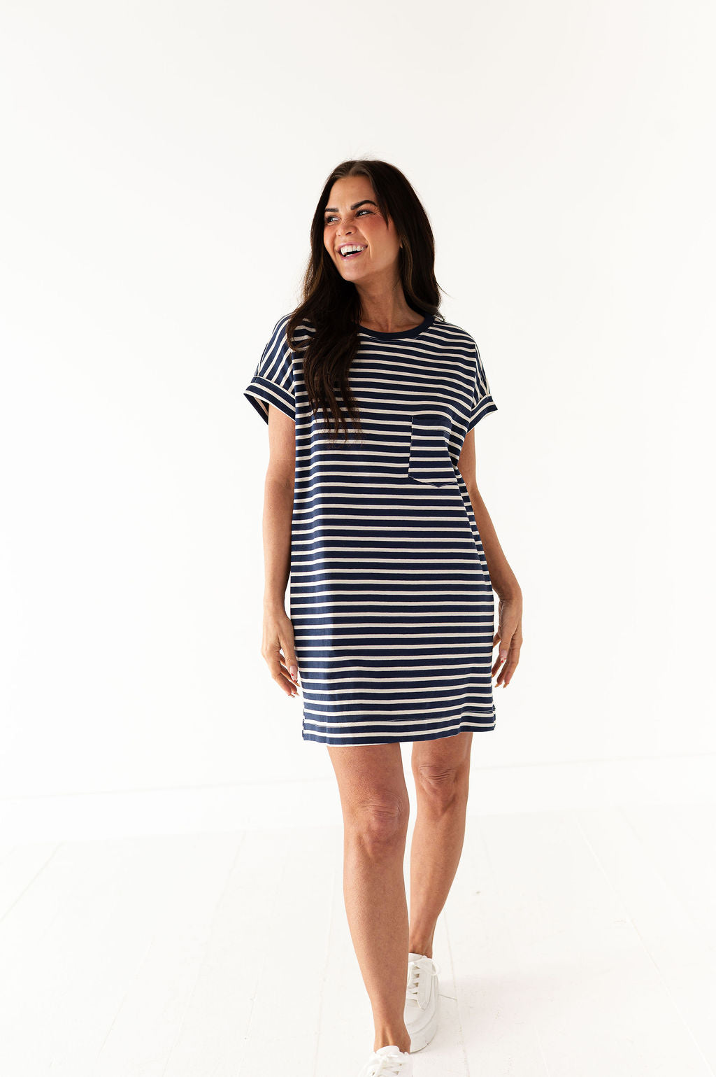 Becca T-Shirt Dress in Navy