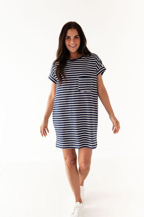 Becca T-Shirt Dress in Navy