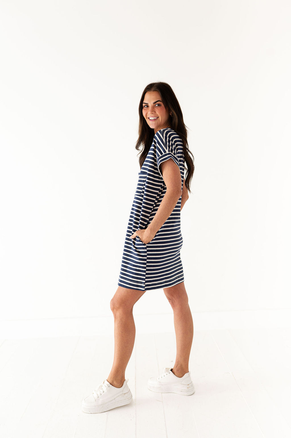 Becca T-Shirt Dress in Navy