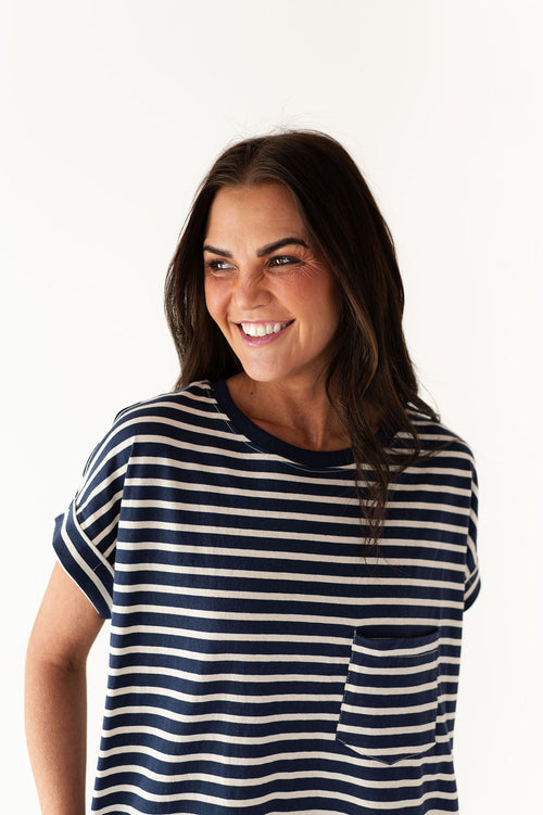 Becca T-Shirt Dress in Navy